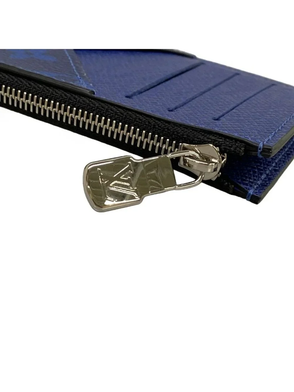 Louis Vuitton Coin Purse Taigarama Card Folder Cobalt Leather